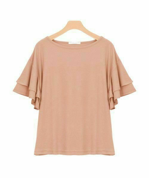 【ピエロ/Pierrot】の【アウトレットSALE!】2typeデザインとろみ素材Tシャツ [Pierrot] インテリア・キッズ・メンズ・レディースファッション・服の通販 founy(ファニー) 　ファッション　Fashion　レディースファッション　Fashion for Women　トップス・カットソー　Cut & Sew Tops　シャツ・ブラウス・オフィスカジュアル　Elegant Blouses & Button-Ups　ロングTシャツ・Tシャツ　Longline T-Shirts & Tees　ショルダー　Shoulder, Shoulder Strap　スリーブ　Sleeve, Long Sleeve / Short Sleeve　とろみ　Fluid, Flowy Fabric　デコルテ　Décolleté, Neckline　ドロップ　Drop Shoulder, Dropped Style　フェミニン　Feminine, Girly　フレア　Flare, Flared　アウトレット　Outlet / Clearance　プチプライス・低価格　Affordable / Budget Price　おすすめ　Recommended / Our Picks　エレガント 上品　Elegant　スモークピンクオレンジ|ID: prp329100004841289 ipo3291000000035282953