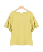 【ピエロ/Pierrot】の【アウトレットSALE!】2typeデザインとろみ素材Tシャツ [Pierrot] 人気、トレンドファッション・服の通販 founy(ファニー) ファッション Fashion レディースファッション Fashion for Women トップス・カットソー Cut & Sew Tops シャツ・ブラウス・オフィスカジュアル Elegant Blouses & Button-Ups ロングTシャツ・Tシャツ Longline T-Shirts & Tees ショルダー Shoulder, Shoulder Strap スリーブ Sleeve, Long Sleeve / Short Sleeve とろみ Fluid, Flowy Fabric デコルテ Décolleté, Neckline ドロップ Drop Shoulder, Dropped Style フェミニン Feminine, Girly フレア Flare, Flared アウトレット Outlet / Clearance プチプライス・低価格 Affordable / Budget Price おすすめ Recommended / Our Picks エレガント 上品 Elegant thumbnail イエロー|ID: prp329100004841289 ipo3291000000035282957