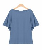 【ピエロ/Pierrot】の【アウトレットSALE!】2typeデザインとろみ素材Tシャツ [Pierrot] 人気、トレンドファッション・服の通販 founy(ファニー) ファッション Fashion レディースファッション Fashion for Women トップス・カットソー Cut & Sew Tops シャツ・ブラウス・オフィスカジュアル Elegant Blouses & Button-Ups ロングTシャツ・Tシャツ Longline T-Shirts & Tees ショルダー Shoulder, Shoulder Strap スリーブ Sleeve, Long Sleeve / Short Sleeve とろみ Fluid, Flowy Fabric デコルテ Décolleté, Neckline ドロップ Drop Shoulder, Dropped Style フェミニン Feminine, Girly フレア Flare, Flared アウトレット Outlet / Clearance プチプライス・低価格 Affordable / Budget Price おすすめ Recommended / Our Picks エレガント 上品 Elegant thumbnail スモークブルー|ID: prp329100004841289 ipo3291000000035282962