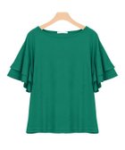 【ピエロ/Pierrot】の【アウトレットSALE!】2typeデザインとろみ素材Tシャツ [Pierrot] 人気、トレンドファッション・服の通販 founy(ファニー) ファッション Fashion レディースファッション Fashion for Women トップス・カットソー Cut & Sew Tops シャツ・ブラウス・オフィスカジュアル Elegant Blouses & Button-Ups ロングTシャツ・Tシャツ Longline T-Shirts & Tees ショルダー Shoulder, Shoulder Strap スリーブ Sleeve, Long Sleeve / Short Sleeve とろみ Fluid, Flowy Fabric デコルテ Décolleté, Neckline ドロップ Drop Shoulder, Dropped Style フェミニン Feminine, Girly フレア Flare, Flared アウトレット Outlet / Clearance プチプライス・低価格 Affordable / Budget Price おすすめ Recommended / Our Picks エレガント 上品 Elegant thumbnail グリーン|ID: prp329100004841289 ipo3291000000035282964