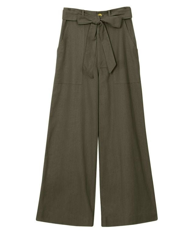 【ピエロ/Pierrot】のウエストリボン付き麻混ワイドパンツ インテリア・キッズ・メンズ・レディースファッション・服の通販 founy(ファニー) ファッション Fashion レディースファッション Fashion for Women パンツ Pants & Trousers シンプル Simple, Minimal プチプライス・低価格 Affordable / Budget Price ポケット Pocket, Pocket Detail リボン Ribbon, Bow ワイド Wide, Wide Fit オリーブカーキ|ID: prp329100004841302 ipo3291000000036071181