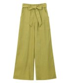 【ピエロ/Pierrot】のウエストリボン付き麻混ワイドパンツ 人気、トレンドファッション・服の通販 founy(ファニー) ファッション Fashion レディースファッション Fashion for Women パンツ Pants & Trousers シンプル Simple, Minimal プチプライス・低価格 Affordable / Budget Price ポケット Pocket, Pocket Detail リボン Ribbon, Bow ワイド Wide, Wide Fit thumbnail ライムイエロー|ID: prp329100004841302 ipo3291000000036071186