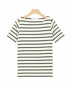 【ピエロ/Pierrot】の【アウトレットSALE!】ネックが選べる半袖テレコリブカットソー ブラック×オフホワイト|ID: prp329100004841305 ipo3291000000035283085