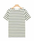 【ピエロ/Pierrot】の【アウトレットSALE!】ネックが選べる半袖テレコリブカットソー ブラック×オフホワイト|ID: prp329100004841305 ipo3291000000035806742