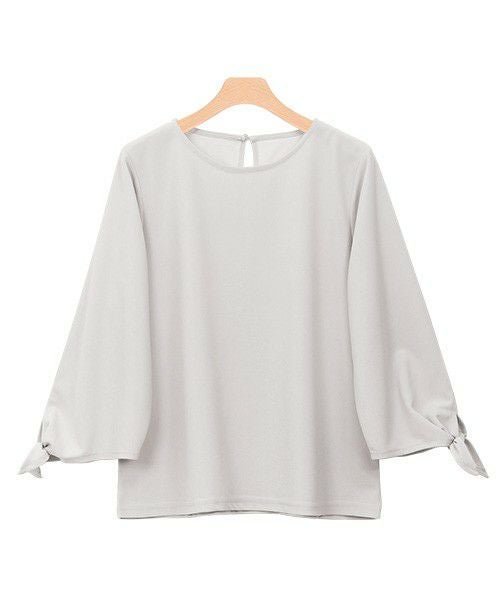 【ピエロ/Pierrot】の選べるTブラウス インテリア・キッズ・メンズ・レディースファッション・服の通販 founy(ファニー) 　ファッション　Fashion　レディースファッション　Fashion for Women　トップス・カットソー　Cut & Sew Tops　シャツ・ブラウス・オフィスカジュアル　Elegant Blouses & Button-Ups　カットソー　Cut and Sewn Top　ギャザー　Gathered, Ruffled　ジョーゼット　Georgette, Semi-Sheer Fabric　スリット　Slit, Slit Detail　スリーブ　Sleeve, Long Sleeve / Short Sleeve　デコルテ　Décolleté, Neckline　バランス　Balance, Style Balance　フェミニン　Feminine, Girly　フロント　Front, Front Design　リボン　Ribbon, Bow　プチプライス・低価格　Affordable / Budget Price　エレガント 上品　Elegant　ライトグレー|ID: prp329100004841314 ipo3291000000036071333