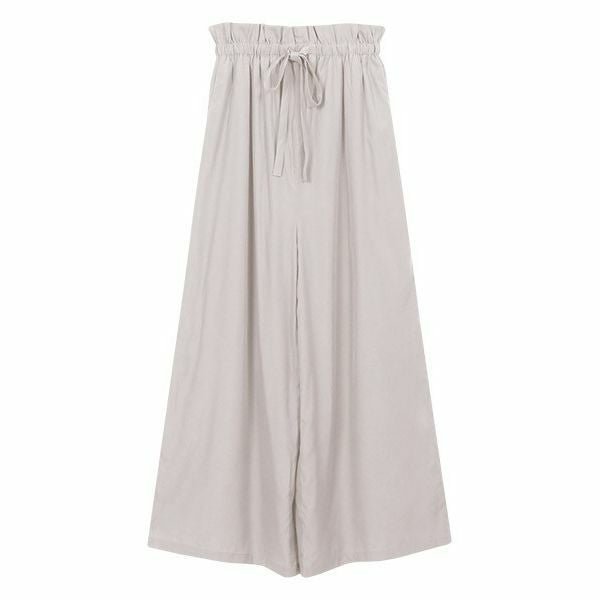 【ピエロ/Pierrot】の【アウトレットSALE!】レーヨン混ワイドパンツ インテリア・キッズ・メンズ・レディースファッション・服の通販 founy(ファニー) 　ファッション　Fashion　レディースファッション　Fashion for Women　パンツ　Pants & Trousers　アウトレット　Outlet / Clearance　おすすめ　Recommended / Our Picks　ドレープ　Drape, Draping Fabric　フリル　Frill, Ruffle　プチプライス・低価格　Affordable / Budget Price　ロング　Long, Long-Length　ワイド　Wide, Wide Fit　ライトグレー|ID: prp329100004841317 ipo3291000000035806911
