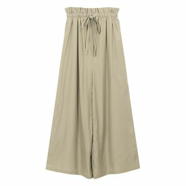 【ピエロ/Pierrot】の【アウトレットSALE!】レーヨン混ワイドパンツ インテリア・キッズ・メンズ・レディースファッション・服の通販 founy(ファニー) 　ファッション　Fashion　レディースファッション　Fashion for Women　パンツ　Pants & Trousers　アウトレット　Outlet / Clearance　おすすめ　Recommended / Our Picks　ドレープ　Drape, Draping Fabric　フリル　Frill, Ruffle　プチプライス・低価格　Affordable / Budget Price　ロング　Long, Long-Length　ワイド　Wide, Wide Fit　ベージュ|ID: prp329100004841317 ipo3291000000035806915
