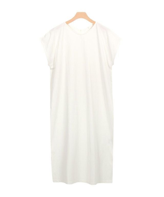 【ピエロ/Pierrot】の【アウトレットSALE!】Vネックフレンチスリーブワンピース インテリア・キッズ・メンズ・レディースファッション・服の通販 founy(ファニー) 　ファッション　Fashion　レディースファッション　Fashion for Women　ワンピース　Dresses　アウトレット　Outlet / Clearance　なめらか　Smooth, Silky Texture　プチプライス・低価格　Affordable / Budget Price　オフホワイト|ID: prp329100004841320 ipo3291000000035806937