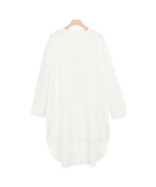 【ピエロ/Pierrot】の【アウトレットSALE!】バンドカラーチュニックブラウス インテリア・キッズ・メンズ・レディースファッション・服の通販 founy(ファニー) https://founy.com/ ファッション Fashion レディースファッション Fashion for Women トップス・カットソー Cut & Sew Tops シャツ・ブラウス・オフィスカジュアル Elegant Blouses & Button-Ups アウトレット Outlet / Clearance スリット Slit, Slit Detail プチプライス・低価格 Affordable / Budget Price ルーズ Loose, Oversized エレガント 上品 Elegant |ID: prp329100004841323 ipo3291000000035807076