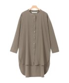 【ピエロ/Pierrot】の【アウトレットSALE!】バンドカラーチュニックブラウス モカグレージュ|ID: prp329100004841323 ipo3291000000035807082