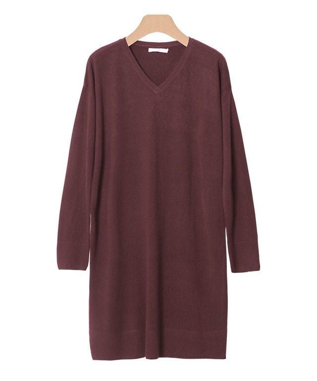 【ピエロ/Pierrot】の【アウトレットSALE!】選べるカシミヤタッチニットワンピース インテリア・キッズ・メンズ・レディースファッション・服の通販 founy(ファニー) 　ファッション　Fashion　レディースファッション　Fashion for Women　ワンピース　Dresses　ニットワンピース　Knit Dresses　アウトレット　Outlet / Clearance　スリット　Slit, Slit Detail　タートルネック　Turtleneck, High Neck　フィット　Fit, Slim Fit　プチプライス・低価格　Affordable / Budget Price　エレガント 上品　Elegant　ボルドー|ID: prp329100004841327 ipo3291000000035807194