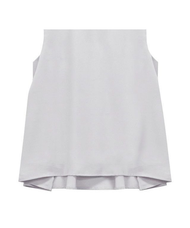 【ピエロ/Pierrot】のAラインノースリーブブラウス インテリア・キッズ・メンズ・レディースファッション・服の通販 founy(ファニー) 　ファッション　Fashion　レディースファッション　Fashion for Women　トップス・カットソー　Cut & Sew Tops　キャミソール&ノースリーブ　Camisoles & Sleeveless Tops　シャツ・ブラウス・オフィスカジュアル　Elegant Blouses & Button-Ups　シフォン　Chiffon, Lightweight Fabric　シンプル　Simple, Minimal　ジョーゼット　Georgette, Semi-Sheer Fabric　プチプライス・低価格　Affordable / Budget Price　グレー|ID: prp329100004846010 ipo3291000000035347598