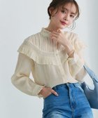 【ピエロ/Pierrot】のフリルシャーリングブラウス 人気、トレンドファッション・服の通販 founy(ファニー) ファッション Fashion レディースファッション Fashion for Women トップス・カットソー Cut & Sew Tops シャツ・ブラウス・オフィスカジュアル Elegant Blouses & Button-Ups 送料無料 Free Shipping デコルテ Décolleté, Neckline フェミニン Feminine, Girly フリル Frill, Ruffle プチプライス・低価格 Affordable / Budget Price レース Lace, Lace Fabric エレガント 上品 Elegant 切替 Switching, Contrast Panel thumbnail フリルシャーリングブラウス|ID: prp329100004849515 ipo3291000000035482705