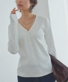 【ピエロ/Pierrot】のRASW ヘンリーネックテレコリブカットソー 166cm / オフホワイト / M|ID: prp329100004851443 ipo3291000000036010934