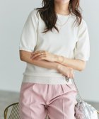 【ピエロ/Pierrot】の【UV/ウォッシャブル】半袖ニット 人気、トレンドファッション・服の通販 founy(ファニー) ファッション Fashion レディースファッション Fashion for Women トップス・カットソー Cut & Sew Tops ニット Knit Tops & Sweaters 送料無料 Free Shipping ウォッシャブル Machine Washable プチプライス・低価格 Affordable / Budget Price ベーシック Basic, Essential エレガント 上品 Elegant 半袖 Short Sleeve, Half Sleeve 定番 Standard, Basic Item thumbnail 166cm / オフホワイト / M|ID: prp329100004852229 ipo3291000000035621852