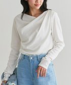 【ピエロ/Pierrot】のドレープデザインテレコリブカットソー 人気、トレンドファッション・服の通販 founy(ファニー) ファッション Fashion レディースファッション Fashion for Women トップス・カットソー Cut & Sew Tops カットソー・ベーシックTシャツ Cut-and-Sewn Tops / Stretch Tees & Basics 送料無料 Free Shipping シンプル Simple, Minimal フィット Fit, Slim Fit プチプライス・低価格 Affordable / Budget Price エレガント 上品 Elegant thumbnail ドレープデザインテレコリブカットソー|ID: prp329100004855166 ipo3291000000035767867