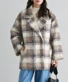 【ピエロ/Pierrot】のブークレーチェックPコート 167cm / モカブラウン / M|ID: prp329100004856170 ipo3291000000035913777