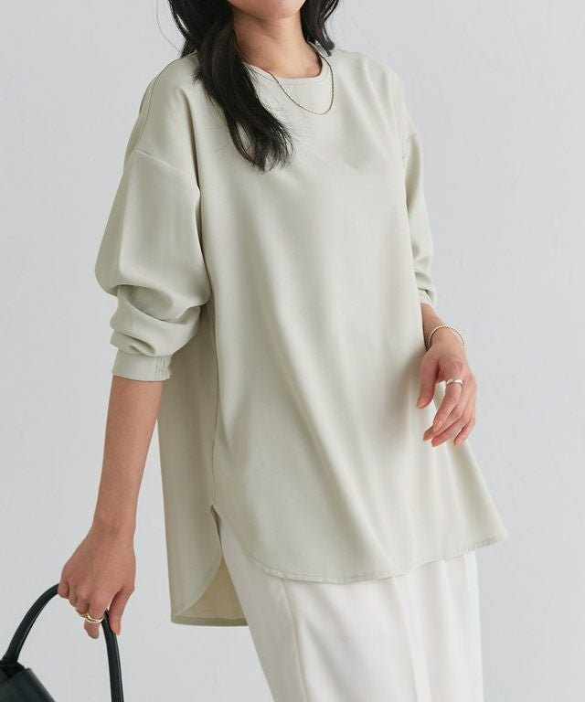 【ピエロ/Pierrot】の【イージーケア】ジョーゼットTブラウス インテリア・キッズ・メンズ・レディースファッション・服の通販 founy(ファニー) 　ファッション　Fashion　レディースファッション　Fashion for Women　トップス・カットソー　Cut & Sew Tops　シャツ・ブラウス・オフィスカジュアル　Elegant Blouses & Button-Ups　送料無料　Free Shipping　インナー　Innerwear　シャーリング　Shirring, Ruched　ショルダー　Shoulder, Shoulder Strap　シンプル　Simple, Minimal　ジャケット　Jacket, Outerwear　ジョーゼット　Georgette, Semi-Sheer Fabric　スリット　Slit, Slit Detail　ドレープ　Drape, Draping Fabric　ドロップ　Drop Shoulder, Dropped Style　フロント　Front, Front Design　プチプライス・低価格　Affordable / Budget Price　エレガント 上品　Elegant　ビジネス 仕事 通勤　Business / Work / Commuting　162cm / ライトグレージュ / M|ID: prp329100004857817 ipo3291000000035873258