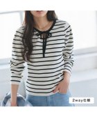 【ピエロ/Pierrot】の前後2wayパフスリーブニット 人気、トレンドファッション・服の通販 founy(ファニー) ファッション Fashion レディースファッション Fashion for Women トップス・カットソー Cut & Sew Tops ニット Knit Tops & Sweaters 送料無料 Free Shipping バランス Balance, Style Balance プチプライス・低価格 Affordable / Budget Price リボン Ribbon, Bow thumbnail 前後2wayパフスリーブニット【Pierrot】|ID: prp329100004859835 ipo3291000000035965487