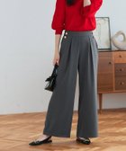 【ピエロ/Pierrot】のゴールドボタンワイドパンツ 167cm / チャコール / M|ID: prp329100004859838 ipo3291000000035965510