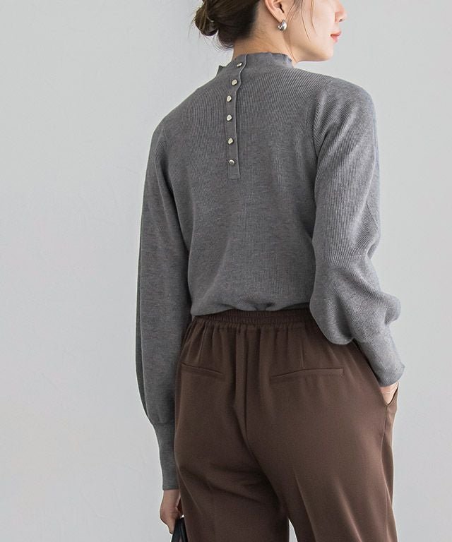 【ピエロ/Pierrot】のゴールドボタンパフスリーブニット インテリア・キッズ・メンズ・レディースファッション・服の通販 founy(ファニー) ファッション Fashion レディースファッション Fashion for Women トップス・カットソー Cut & Sew Tops ニット Knit Tops & Sweaters インナー Innerwear スリーブ Sleeve, Long Sleeve / Short Sleeve プチプライス・低価格 Affordable / Budget Price ベスト Vest, Waistcoat エレガント 上品 Elegant 165cm / 杢グレー / M|ID: prp329100004860488 ipo3291000000036044651