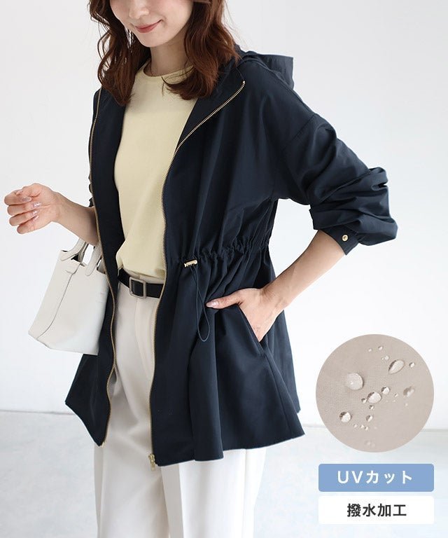 【ピエロ/Pierrot】の【撥水/UV】ドロストフードブルゾン 人気、トレンドファッション・服の通販 founy(ファニー) 　ファッション　Fashion　レディースファッション　Fashion for Women　アウター　Coat / Outerwear Collection　レディースジャケット・軽アウター　Jackets　ブルゾンジャケット・スポーティアウター　Blouson Jackets　送料無料　Free Shipping　フレア　Flare, Flared　ブルゾン　Blouson, Bomber Jacket　プチプライス・低価格　Affordable / Budget Price　 other-1|ID: prp329100004862865 ipo3291000000036127577