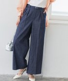 【ピエロ/Pierrot】のベルト付きシャンブレーワイドパンツ 人気、トレンドファッション・服の通販 founy(ファニー) ファッション Fashion レディースファッション Fashion for Women パンツ Pants & Trousers ベルト&ウエストマーク Belts & Waist Accessories 送料無料 Free Shipping シャンブレー Chambray, Denim-Like Fabric センター Center, Center Line プチプライス・低価格 Affordable / Budget Price ワイド Wide, Wide Fit thumbnail 162cm / ブルー / M|ID: prp329100004869498 ipo3291000000036291261