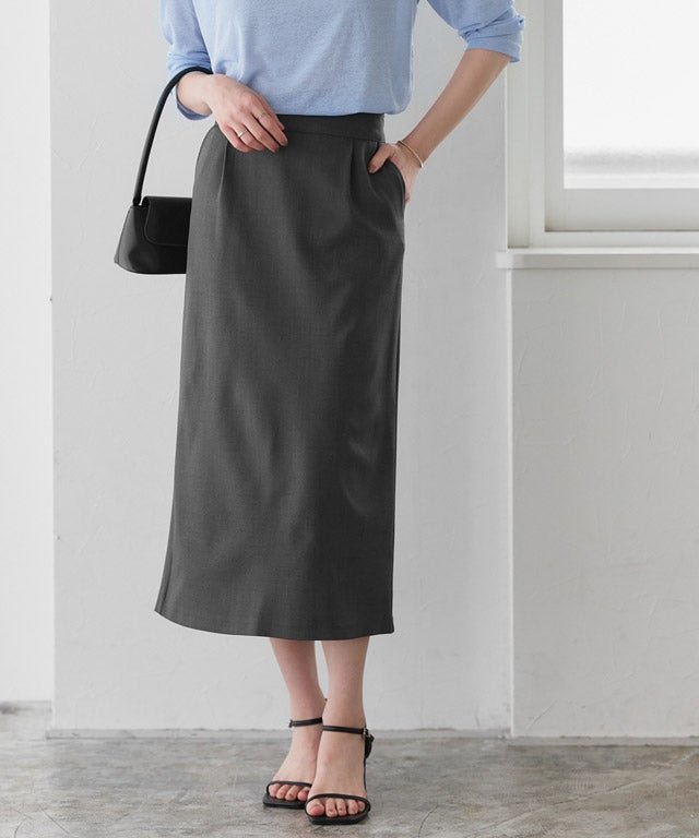【ピエロ/Pierrot】の接触冷感リネンライクスカート インテリア・キッズ・メンズ・レディースファッション・服の通販 founy(ファニー) 　ファッション　Fashion　レディースファッション　Fashion for Women　スカート　Skirts　送料無料　Free Shipping　シンプル　Simple, Minimal　ジャケット　Jacket, Outerwear　プチプライス・低価格　Affordable / Budget Price　リネン　Linen, Linen Fabric　夏　Summer　167cm / チャコール / M|ID: prp329100004870889 ipo3291000000036306981