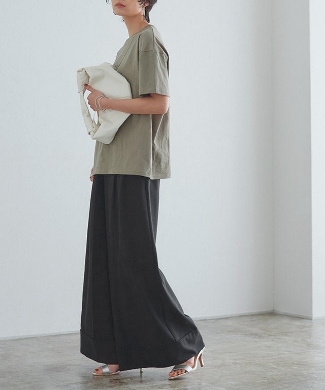 【ピエロ/Pierrot】のRASW 【コーデセット】ロゴT×プリーツパンツset インテリア・キッズ・メンズ・レディースファッション・服の通販 founy(ファニー) ファッション Fashion レディースファッション Fashion for Women セットアップ Matching Sets レディーストップス・ブラウス Tops & Blouses / Assorted Women's Tops レディースパンツ・ボトムス Pants & Trousers / Bottoms 送料無料 Free Shipping シンプル Simple, Minimal プチプライス・低価格 Affordable / Budget Price プリーツ Pleats, Pleated ワイド Wide, Wide Fit ヴィンテージ Vintage Style 166cm / カーキ×ブラック / M|ID: prp329100004871565 ipo3291000000036318068