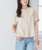 【ピエロ/Pierrot】の接触冷感リネンライクブラウス 人気、トレンドファッション・服の通販 founy(ファニー) ファッション Fashion レディースファッション Fashion for Women トップス・カットソー Cut & Sew Tops シャツ・ブラウス・オフィスカジュアル Elegant Blouses & Button-Ups セットアップ Set-Up, Coordinated Outfit フラップ Flap, Flap Pocket プチプライス・低価格 Affordable / Budget Price リネン Linen, Linen Fabric 夏 Summer thumbnail 167cm / 杢ライトベージュ / M|ID: prp329100004872427 ipo3291000000036339049