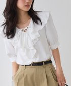 【ピエロ/Pierrot】のラッフルパフブラウス 人気、トレンドファッション・服の通販 founy(ファニー) ファッション Fashion レディースファッション Fashion for Women トップス・カットソー Cut & Sew Tops シャツ・ブラウス・オフィスカジュアル Elegant Blouses & Button-Ups 送料無料 Free Shipping スリーブ Sleeve, Long Sleeve / Short Sleeve フェミニン Feminine, Girly フリル Frill, Ruffle プチプライス・低価格 Affordable / Budget Price リボン Ribbon, Bow thumbnail ラッフルパフブラウス|ID: prp329100004878285 ipo3291000000036392341