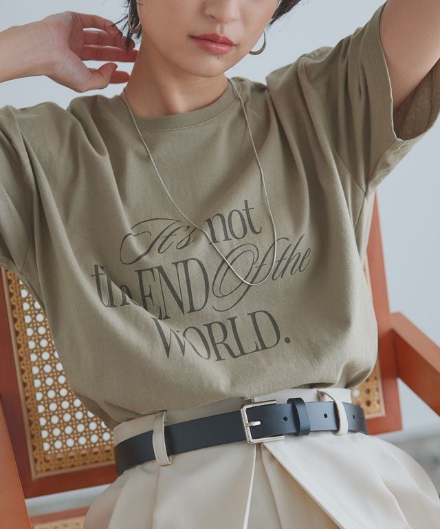 【ピエロ/Pierrot】のRASW ソフトUSAコットンロゴTシャツ インテリア・キッズ・メンズ・レディースファッション・服の通販 founy(ファニー) 　ファッション　Fashion　レディースファッション　Fashion for Women　トップス・カットソー　Cut & Sew Tops　シャツ・ブラウス・オフィスカジュアル　Elegant Blouses & Button-Ups　ロングTシャツ・Tシャツ　Longline T-Shirts & Tees　プチプライス・低価格　Affordable / Budget Price　ヴィンテージ　Vintage Style　166cm / カーキ / M|ID: prp329100004880740 ipo3291000000036428534