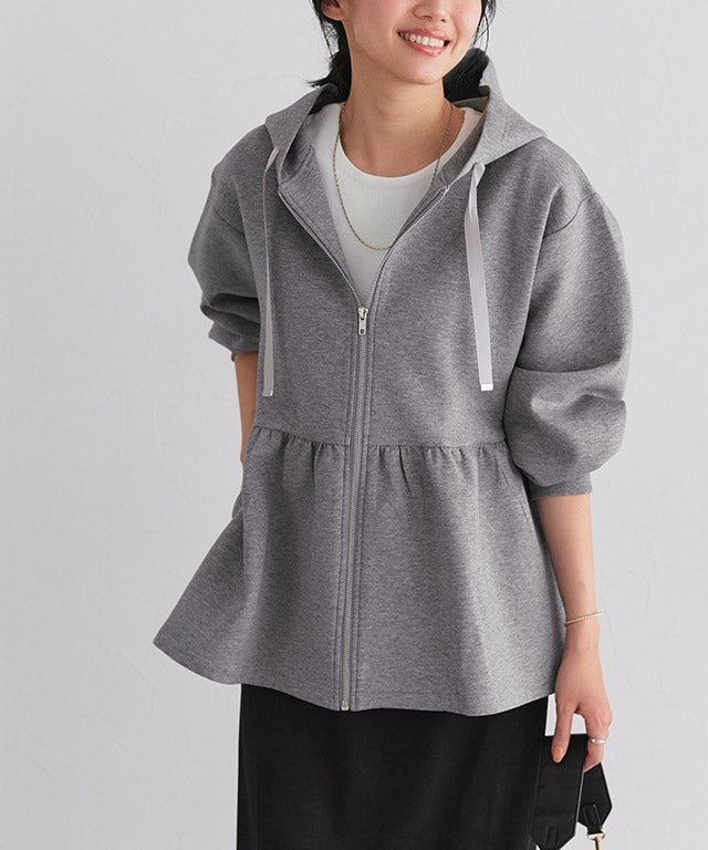 【ピエロ/Pierrot】のダンボールヘムフレアパーカー インテリア・キッズ・メンズ・レディースファッション・服の通販 founy(ファニー) 　ファッション　Fashion　レディースファッション　Fashion for Women　トップス・カットソー　Cut & Sew Tops　レディースパーカー・カジュアルフーディー　Casual Hoodies & Sweatshirts　送料無料　Free Shipping　グログラン　Grosgrain, Grosgrain Ribbon　スウェット / スエット　Sweatshirt, Sweatwear　ストレッチ　Stretch, Stretchy Fabric　フェミニン　Feminine, Girly　フレア　Flare, Flared　プチプライス・低価格　Affordable / Budget Price　プレート　Plate, Dish　リボン　Ribbon, Bow　エレガント 上品　Elegant　ダンボールヘムフレアパーカー|ID: prp329100004880768 ipo3291000000036428627