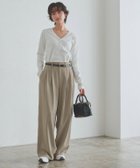 【ピエロ/Pierrot】のRASW 【コーデセット】テレコトップス×ワイドパンツset 166cm / オフホワイト×ベージュ / M|ID: prp329100004886608 ipo3291000000036901678