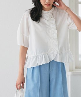 【ピエロ/Pierrot】のフリル構築袖ブラウス 人気、トレンドファッション・服の通販 founy(ファニー) ファッション Fashion レディースファッション Fashion for Women トップス・カットソー Cut & Sew Tops シャツ・ブラウス・オフィスカジュアル Elegant Blouses & Button-Ups ハンド Hand, Handmade バランス Balance, Style Balance フリル Frill, Ruffle プチプライス・低価格 Affordable / Budget Price ペプラム Peplum, Flared Hem |ID:prp329100004886628