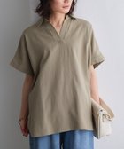 【ピエロ/Pierrot】のリネンタッチスキッパーオーバーブラウス リネンタッチスキッパーオーバーブラウス|ID: prp329100004886662 ipo3291000000036820932