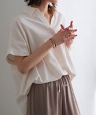 【ピエロ/Pierrot】のリネンタッチスキッパーオーバーブラウス 大人の最旬トレンドファッション＆コーディネート founy(ファウニー) ファッション Fashion レディースファッション Fashion for Women トップス・カットソー Cut & Sew Tops シャツ・ブラウス・オフィスカジュアル Elegant Blouses & Button-Ups スキッパー Skipper, Open Collar バランス Balance, Style Balance プチプライス・低価格 Affordable / Budget Price リネン Linen, Linen Fabric thumbnail リネンタッチスキッパーオーバーブラウス|ID: prp329100004886662 ipo3291000000037057626