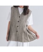 【ピエロ/Pierrot】のECLAM サマーツイードタックジレベスト 人気、トレンドファッション・服の通販 founy(ファニー) ファッション Fashion レディースファッション Fashion for Women アウター Coat / Outerwear Collection トップス・カットソー Cut & Sew Tops ベスト&ジレ / 重ね着スタイル Vests & Gilets おすすめ Recommended / Our Picks キャミソール Camisole, Spaghetti Strap Top サマー Summer, Summer Style セットアップ Set-Up, Coordinated Outfit タンク Tank Top, Sleeveless Top ツイード Twill, Twill Weave フォルム Silhouette, Form プチプライス・低価格 Affordable / Budget Price ペプラム Peplum, Flared Hem thumbnail 163cm / ブラウン / M|ID: prp329100004887899 ipo3291000000036500702