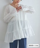 【ピエロ/Pierrot】のRASW コットンボイルティアードチュニックブラウス 大人の最旬トレンドファッション＆コーディネート founy(ファウニー) ファッション Fashion レディースファッション Fashion for Women トップス・カットソー Cut & Sew Tops シャツ・ブラウス・オフィスカジュアル Elegant Blouses & Button-Ups スリーブ Sleeve, Long Sleeve / Short Sleeve ティアード Tiered, Tiered Style プチプライス・低価格 Affordable / Budget Price thumbnail [RASW]コットンボイルティアードチュニックブラウス|ID: prp329100004890410 ipo3291000000037103814