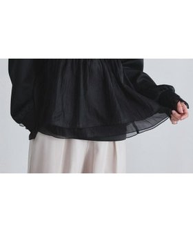 【ピエロ/Pierrot】のECLAM ペプラムドッキングプルオーバー 人気、トレンドファッション・服の通販 founy(ファニー) ファッション Fashion レディースファッション Fashion for Women トップス・カットソー Cut & Sew Tops カジュアルプルオーバー・ニットトップス Pullovers & Knit Tops / Casual Pullovers オーガンジー Organza Fabric シンプル Simple, Minimal デニム Denim, Jeans Material ドッキング Docking, Mixed Material プチプライス・低価格 Affordable / Budget Price ペプラム Peplum, Flared Hem ボトム Bottoms, Lower Wear エレガント 上品 Elegant ビジネス 仕事 通勤 Business / Work / Commuting |ID:prp329100004890418