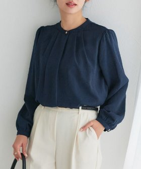 【ピエロ/Pierrot】のタックデザインドビーシフォンブラウス 人気、トレンドファッション・服の通販 founy(ファニー) ファッション Fashion レディースファッション Fashion for Women トップス・カットソー Cut & Sew Tops シャツ・ブラウス・オフィスカジュアル Elegant Blouses & Button-Ups シフォン Chiffon, Lightweight Fabric ジャケット Jacket, Outerwear スラックス Slacks, Dress Pants スリーブ Sleeve, Long Sleeve / Short Sleeve タイトスカート Pencil Skirt, Tight Skirt ドット Polka Dot, Dot Pattern プチプライス・低価格 Affordable / Budget Price エレガント 上品 Elegant |ID:prp329100004890422