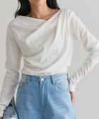 【ピエロ/Pierrot】のドレープデザインテレコリブカットソー 人気、トレンドファッション・服の通販 founy(ファニー) ファッション Fashion レディースファッション Fashion for Women トップス・カットソー Cut & Sew Tops カットソー・ベーシックTシャツ Cut-and-Sewn Tops / Stretch Tees & Basics シンプル Simple, Minimal フィット Fit, Slim Fit プチプライス・低価格 Affordable / Budget Price エレガント 上品 Elegant thumbnail 162cm / オフホワイト / M|ID: prp329100004890432 ipo3291000000036546312