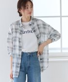 【ピエロ/Pierrot】のシアーチェックオーバーシャツ 167cm / B / オフホワイト / M|ID: prp329100004890452 ipo3291000000037323636