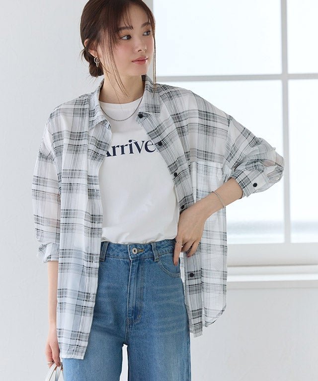 【ピエロ/Pierrot】のシアーチェックオーバーシャツ インテリア・キッズ・メンズ・レディースファッション・服の通販 founy(ファウニー) ファッション Fashion レディースファッション Fashion for Women トップス・カットソー Cut & Sew Tops シャツ・ブラウス・オフィスカジュアル Elegant Blouses & Button-Ups シアー Sheer, See-Through チェック Check, Plaid, Tartan トレンド Trend, Trending Now プチプライス・低価格 Affordable / Budget Price 夏 Summer 167cm / B / オフホワイト / M|ID: prp329100004890452 ipo3291000000037323636