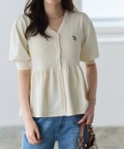 【ピエロ/Pierrot】の【U.S.POLO ASSN.】パフスリーブペプラムニットカーディガン 人気、トレンドファッション・服の通販 founy(ファニー) ファッション Fashion レディースファッション Fashion for Women トップス・カットソー Cut & Sew Tops ニット Knit Tops & Sweaters カーディガン・羽織り Layered Style Cardigans スリーブ Sleeve, Long Sleeve / Short Sleeve フェミニン Feminine, Girly プチプライス・低価格 Affordable / Budget Price ペプラム Peplum, Flared Hem thumbnail 167cm / アイボリー×ネイビー / M|ID: prp329100004904340 ipo3291000000036710843