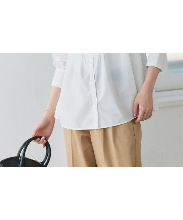 【ピエロ/Pierrot】のピンタックフレアブラウス インテリア・キッズ・メンズ・レディースファッション・服の通販 founy(ファニー) 　ファッション　Fashion　レディースファッション　Fashion for Women　トップス・カットソー　Cut & Sew Tops　シャツ・ブラウス・オフィスカジュアル　Elegant Blouses & Button-Ups　スリーブ　Sleeve, Long Sleeve / Short Sleeve　フレア　Flare, Flared　プチプライス・低価格　Affordable / Budget Price　エレガント 上品　Elegant　167cm / オフホワイト / M|ID: prp329100004904341 ipo3291000000036710858