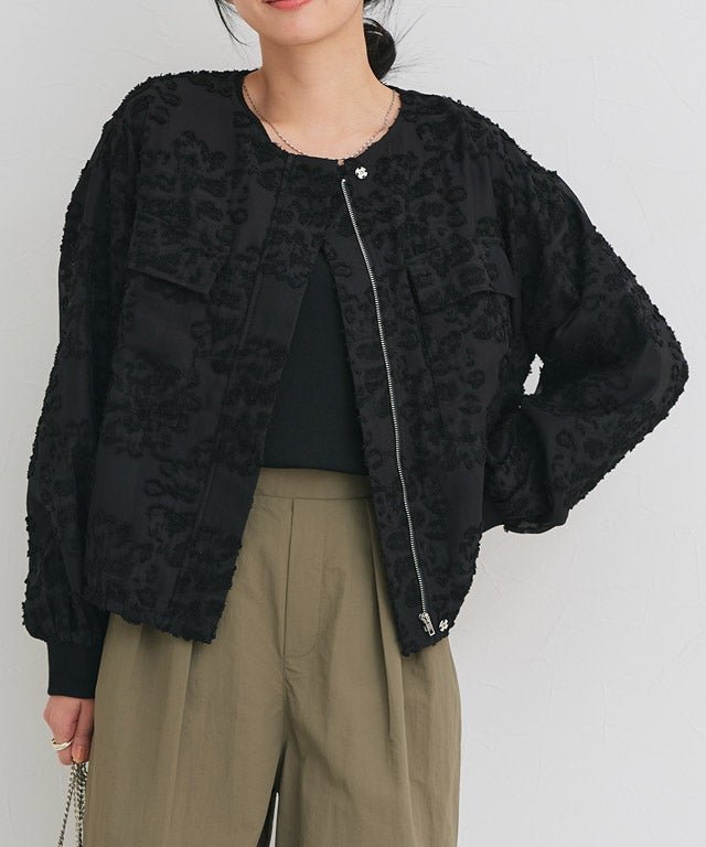 【ピエロ/Pierrot】のフラワージャカードブルゾン 人気、トレンドファッション・服の通販 founy(ファニー) 　ファッション　Fashion　レディースファッション　Fashion for Women　アウター　Coat / Outerwear Collection　レディースジャケット・軽アウター　Jackets　ブルゾンジャケット・スポーティアウター　Blouson Jackets　ジャカード／ジャガード　Jacquard, Woven Pattern　デニム　Denim, Jeans Material　トレンド　Trend, Trending Now　フラワー　Flower, Floral　プチプライス・低価格　Affordable / Budget Price　ポケット　Pocket, Pocket Detail　ワイド　Wide, Wide Fit　 other-1|ID: prp329100004909423 ipo3291000000036776295