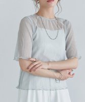 【ピエロ/Pierrot】のECLAM シアープリーツカットソー 人気、トレンドファッション・服の通販 founy(ファニー) ファッション Fashion レディースファッション Fashion for Women トップス・カットソー Cut & Sew Tops カットソー・ベーシックTシャツ Cut-and-Sewn Tops / Stretch Tees & Basics 送料無料 Free Shipping おすすめ Recommended / Our Picks シアー Sheer, See-Through シンプル Simple, Minimal デニム Denim, Jeans Material フィット Fit, Slim Fit プチプライス・低価格 Affordable / Budget Price プリーツ Pleats, Pleated リボン Ribbon, Bow ワイド Wide, Wide Fit 夏 Summer |ID:prp329100004909435