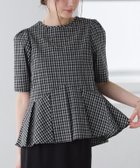【ピエロ/Pierrot】の柄が選べるペプラムタックブラウス 人気、トレンドファッション・服の通販 founy(ファニー) ファッション Fashion レディースファッション Fashion for Women トップス・カットソー Cut & Sew Tops シャツ・ブラウス・オフィスカジュアル Elegant Blouses & Button-Ups 送料無料 Free Shipping ギンガム Gingham, Gingham Fabric ストライプ Stripe, Striped Pattern ツイード Twill, Twill Weave トレンド Trend, Trending Now フェミニン Feminine, Girly フレア Flare, Flared プチプライス・低価格 Affordable / Budget Price thumbnail 163cm / ギンガム / ブラック / M|ID: prp329100004909439 ipo3291000000036776433
