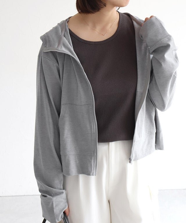 【ピエロ/Pierrot】の接触冷感/UVショートジップパーカー インテリア・キッズ・メンズ・レディースファッション・服の通販 founy(ファニー) ファッション Fashion レディースファッション Fashion for Women トップス・カットソー Cut & Sew Tops レディースパーカー・カジュアルフーディー Casual Hoodies & Sweatshirts 送料無料 Free Shipping コンパクト Compact, Small Size ショート Short, Short Length バランス Balance, Style Balance プチプライス・低価格 Affordable / Budget Price 150cm / 杢グレー / M|ID: prp329100004913236 ipo3291000000036820590